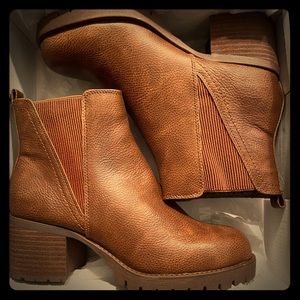 Never worn MIA booties. Brand new, still in box.